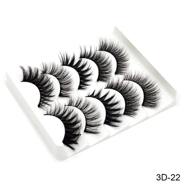 5Pairs 3D Mink Eyelashes