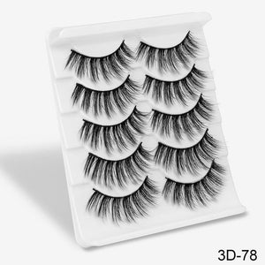 5Pairs 3D Mink Eyelashes